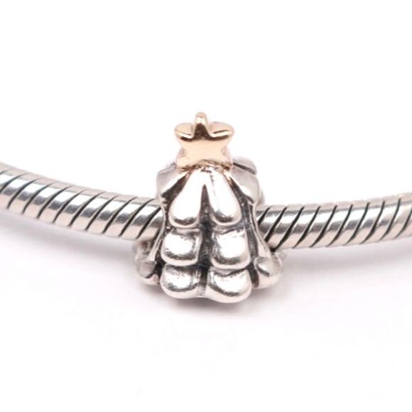 Authentic PANDORA Two-Tone Christmas Tree Charm - Picture 3 of 8